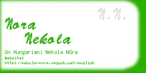 nora nekola business card